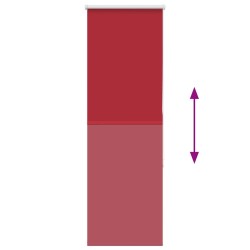 Store enrouleur occultant rouge largeur du tissu 50,7 cm 