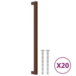 Poignées d'armoire 20 pcs bronze 320 mm acier inoxydable 