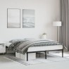Cadre de lit métal sans matelas noir 150x200 cm 