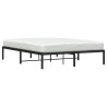 Cadre de lit métal sans matelas noir 150x200 cm 