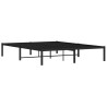 Cadre de lit métal sans matelas noir 150x200 cm 