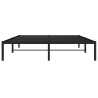 Cadre de lit métal sans matelas noir 150x200 cm 