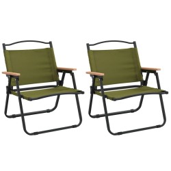 Chaises de camping lot de 2 Vert 54x43x59 cm Tissu Oxford 