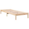 Cadre de lit extra long sans matelas 100x210 cm bois massif pin 
