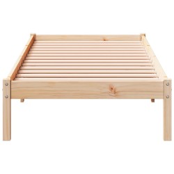 Cadre de lit extra long sans matelas 100x210 cm bois massif pin 
