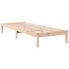 Cadre de lit extra long sans matelas 100x210 cm bois massif pin 