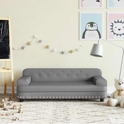Canapé pour enfants gris 90x53x30 cm similicuir 