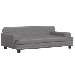 Canapé pour enfants gris 90x53x30 cm similicuir 