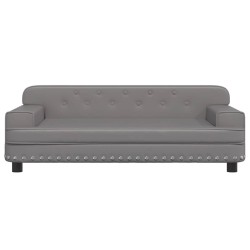 Canapé pour enfants gris 90x53x30 cm similicuir 