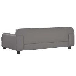 Canapé pour enfants gris 90x53x30 cm similicuir 