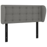 Tête de lit avec oreilles gris foncé 103x23x78/88 cm tissu 