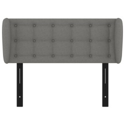 Tête de lit avec oreilles gris foncé 103x23x78/88 cm tissu 