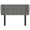 Tête de lit avec oreilles gris foncé 103x23x78/88 cm tissu 