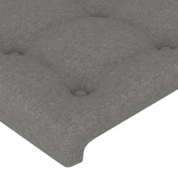Tête de lit avec oreilles gris foncé 103x23x78/88 cm tissu 