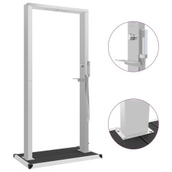 Douche d'extérieur avec receveur WPC Acier inoxydable 