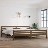 Cadre de lit sans matelas marron miel bois massif 200x200 cm 