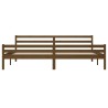 Cadre de lit sans matelas marron miel bois massif 200x200 cm 