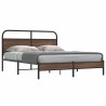 Cadre de lit sans matelas 150x200 cm chêne marron 