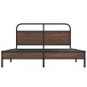 Cadre de lit sans matelas 150x200 cm chêne marron 