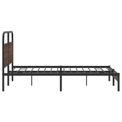 Cadre de lit sans matelas 150x200 cm chêne marron 