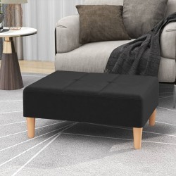 Repose-pied Noir 78x56x32 cm Tissu 