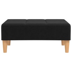 Repose-pied Noir 78x56x32 cm Tissu 