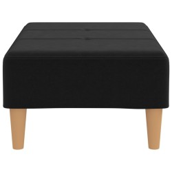 Repose-pied Noir 78x56x32 cm Tissu 