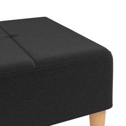 Repose-pied Noir 78x56x32 cm Tissu 