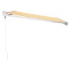 Auvent rétractable jaune et blanc 3x2,5 m tissu et aluminium 