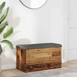 Banc de rangement vieux bois 82x42x45 cm bois d'ingénierie 