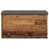 Banc de rangement vieux bois 82x42x45 cm bois d'ingénierie 