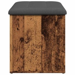 Banc de rangement vieux bois 82x42x45 cm bois d'ingénierie 