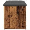 Banc de rangement vieux bois 82x42x45 cm bois d'ingénierie 