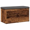 Banc de rangement vieux bois 82x42x45 cm bois d'ingénierie 