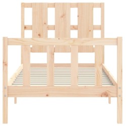 Cadre de lit sans matelas bois de pin massif 