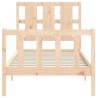 Cadre de lit sans matelas bois de pin massif 
