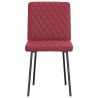 Chaises à manger lot de 2 rouge bordeaux similicuir 