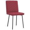 Chaises à manger lot de 2 rouge bordeaux similicuir 