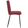 Chaises à manger lot de 2 rouge bordeaux similicuir 