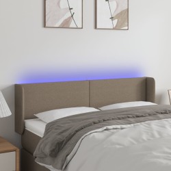 Tête de lit à LED Taupe 147x16x78/88 cm Tissu 