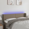 Tête de lit à LED Taupe 147x16x78/88 cm Tissu 