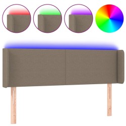 Tête de lit à LED Taupe 147x16x78/88 cm Tissu 