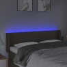 Tête de lit à LED Taupe 147x16x78/88 cm Tissu 
