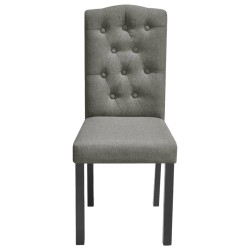Chaises à manger lot de 6 gris tissu 