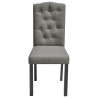 Chaises à manger lot de 6 gris tissu 