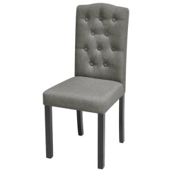 Chaises à manger lot de 6 gris tissu 