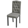 Chaises à manger lot de 6 gris tissu 