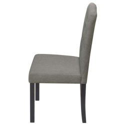 Chaises à manger lot de 6 gris tissu 