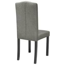 Chaises à manger lot de 6 gris tissu 