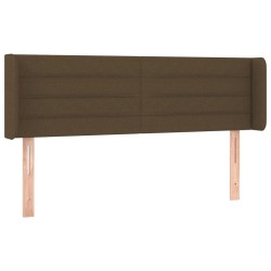 Tête de lit à LED Marron foncé 147x16x78/88 cm Tissu 